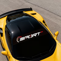 Autocollant de pare-brise avant de voiture, bande solaire, logo SPORT, compteur de vitesse, bannière en vinyle imperméable, décalcomanie graphique pour pare-soleil de voiture