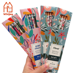 7.5นิ้วพิมพ์สีเต็มรูปแบบกราไฟท์ HB <span class=keywords><strong>ดอกไม้</strong></span><span class=keywords><strong>ดอกไม้</strong></span><span class=keywords><strong>ดอกไม้</strong></span>ที่สวยงามดินสอกับยางลบ #2<span class=keywords><strong>ดินสอ</strong></span>พร้อมกล่องบรรจุสำหรับโรงเรียนและสำนักงาน - Product Image 2