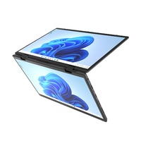 Ordinateur portable à double écran tactile de 14 pouces N100 personnalisé en gros, marque personnalisée, Windows 11, ordinateur portable portable à double écran, ordinateur portable de bureau
