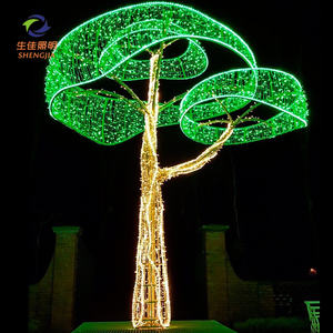 2024新产品4英尺5英尺6英尺7英尺8英尺廉价户外照明人造圣诞树pohon natal adornos - Product Image 5