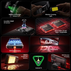 สมาร์ทโฟน Oukitel WP300 รุ่นทนทาน ระบบปฏิบัติการ Android 15 ชิปประมวลผล 7050 แบตเตอรี่ขนาดใหญ่ 16000mAh หน่วยความจำ 12+512GB โทรศัพท์มือถือ Oukitel - Product Image 5