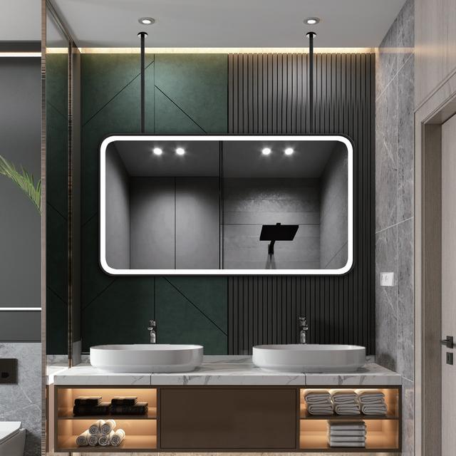 Premium Smart LED Backlit Bathroom Mirror with Anti-Fog, Bluetooth Audio & Touch Sensor for Hotel Projects