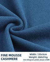 Tissu côtelé écologique antistatique extensible teint réactif style cachemire mousse 67% Rayonne 27% Polyester 6% Spandex Densité moyenne