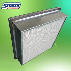 แผ่นกรองอากาศแบบแผ่นอลูมิเนียมฟอยล์มีจีบลึกใช้ในการก่อสร้างเครื่องปรับอากาศแบบ HEPA กรอบโลหะ H14 H13 - Product Image 5
