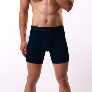 Wholesale Long Leg Mid-Rise Cotton Breathable <strong>Men</strong> Underwear with Comfortable Ball <strong>Pouch</strong> for Running Soccer Sporty <strong>Boxer</strong> - Product Image 6