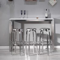 Ensemble de meubles en métal de style industriel en acier inoxydable table basse à vendre