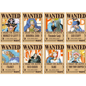 Lot de 8 affiches de recherche d'anime de haute qualité dans un sac OPP - Product Image 2