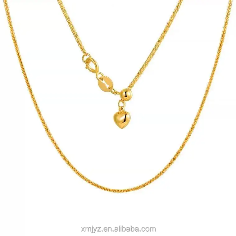 Certified 18K Gold Necklace Love Chopin Can Extension Chain Au750 Color Gold Set Chain Simple Shop Wholesale
