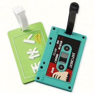 Custom Logo Sublimation <b>Blank</b> Pvc Luggage Tag Strap Plastic Loop - Product Image 2