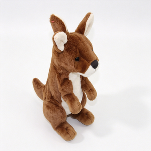 Peluche de Ciervo Marrón Sentado Realista Personalizado, Juguete de Peluche Suave de Ciervo con Bolsa Abdominal, Recuerdo de Vida Silvestre, Confortable de Tela Súper Suave - Product Image 1