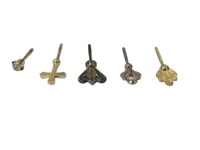 Décoration de cercueil et de citerne funéraire en Zamak, style européen, durable, or et marron, pour accessoires funéraires
