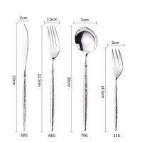 Ensemble de couverts en acier inoxydable 18/8 personnalisé en grande quantité, design élégant avec tous les modèles : couteau de table, cuillère, fourchette à fruits