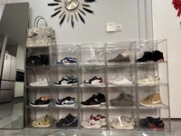 Organisateur de chaussures sur mesure, boîte à chaussures transparente géante en acrylique, boîte de rangement pour chaussures en plastique, boîte de présentation pour chaussures