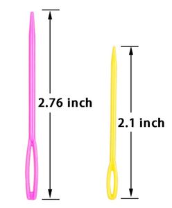 Aiguilles à coudre en plastique portables à grand chas de 3 mm pour la couture à la main, le crochet, le tricot, le filage et l'artisanat - Product Image 4