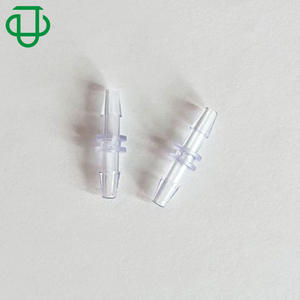 Connecteur de tuyau en plastique PC bleu de haute qualité 1/8\" à diamètre égal, droit, à deux voies, à fentes, pour usage médical - Product Image 2