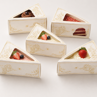Boîte d'emballage personnalisée pour tranches de gâteau triangulaires avec impression offset, adaptée aux aliments, pour mariage et sushis