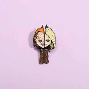 Broche émaillée <span class=keywords><strong>Scream</strong></span> Knife, thème film d'horreur classique, personnages d'anime personnalisés, badges pour revers et sacs à dos, bijoux punk - Product Image 2