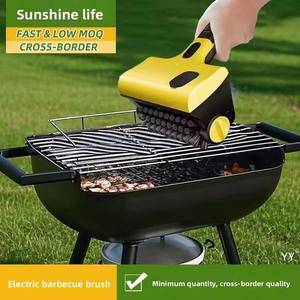 Brosse de nettoyage électrique sans fil pour barbecue avec moteur à couple élevé et poils en acier inoxydable, rotation à 360° Rotation - Product Image 3