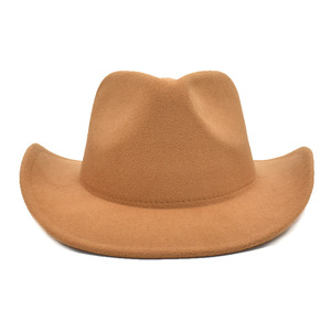Sombreros Fedora para mujer y hombre, sombrero de vaquero en blanco, ala ancha, Fedora, venta al por mayor, <span class=keywords><strong>2021</strong></span> - Product Image 2