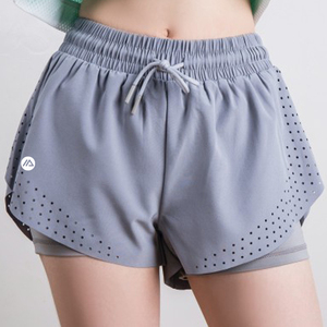 2021 verhindern Garderobenfehlfunktion frauen Sport Shorts Biker Mesh Doppel-schicht Shorts für Frauen - Product Image 1