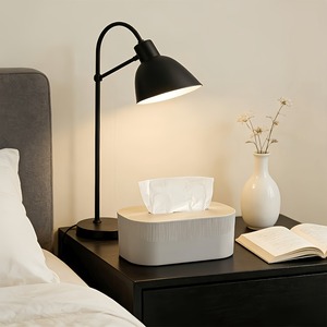 Boîte à mouchoirs arquée avec couvercle, grand distributeur de serviettes, finition huilée, idéale pour salle de bain, chambre, salon, dortoir - Product Image 6