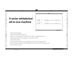 Nouveau tableau blanc interactif tout-en-un intelligent infrarouge éducatif et pédagogique pour les salles de classe scolaires