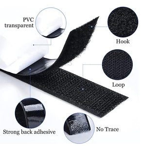 Jiehuan linh hoạt Nylon và Polyester Móc & vòng lặp băng tự dính nhiệm vụ nặng <span class=keywords><strong>Velcro</strong></span> móc và vòng lặp dính Fastener băng cuộn - Product Image 2