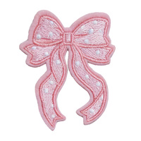 Patchs brodés personnalisés en forme de papillon avec dos thermocollant pour vestes/chapeaux (patchs entièrement brodés)