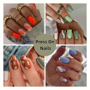 Prensa cuadrada profesional hecha a mano en uñas artificiales Precio de fábrica lindo Suministro de uñas postizas - Product Image 1