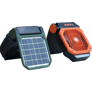 Nouveau ventilateur solaire d'extérieur pour camping, recharge USB, portable, vent puissant, minuterie, pêche, camping, banque d'alimentation, veilleuse - Product Image 2
