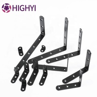 HIGHYI armoire en gros supports en forme de L angle de 90 degrés support d'étagère mural placard raccords de connecteur noir