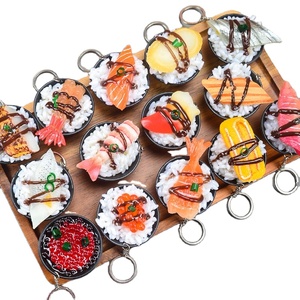 พวงกุญแจอาหารญี่ปุ่นลายซูชิและข้าวแบบจำลองมาใหม่ - Product Image 1