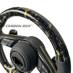 Volant sport en fibre de carbone forgé or pour <span class=keywords><strong>Audi</strong></span> B8 R8 TT RS3 RS4 <span class=keywords><strong>RS6</strong></span> B8 Q5 Q6 S5 S7 A3 A4 A5 A6 A7 Motorveer - Product Image 5