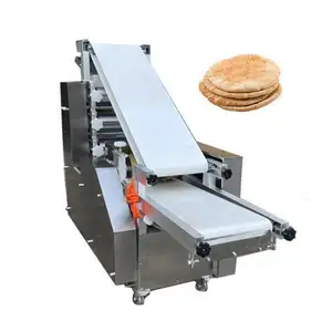 Aktuellste Version Bäckerei libanesische Pita-Brot-Herstellungslinie Plc arabische Fladenbrot-Herstellungsmaschine für Mexikaner