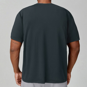 Magliette Sportive da <span class=keywords><strong>Uomo</strong></span> per Palestra e Corsa, 88% Poliestere 12% Spandex, Produzione su Misura - Product Image 2