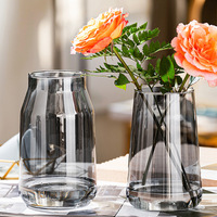 Vases à fleurs en verre vintage créatifs de style Ins pour hôtel, arrangement de fleurs fraîches, vase décoratif