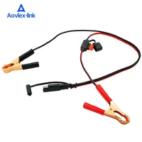 Clip a coccodrillo da 12v a coccodrillo per connettore SAE cavo di alimentazione con fusibile tenere 16 calibro cavo a 2 Pin cavo a sgancio rapido