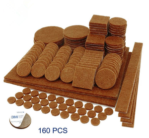 Patins en feutre écologiques anti-rayures pour pieds de table et de chaise, fabriqués en Chine, expédiés par la poste - Product Image 2