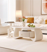 Table basse moderne minimaliste en pierre avec plateau en ardoise, structure en acier, design de rangement écologique, mobilier de salon convertible