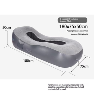 Modern Single PVC <b>Inflatable</b> Beach Chair Waterproof Air <b>Sofa</b> Portable Bean Bag Foldable Beach Chair - Product Image 6