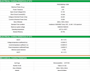 แผงโซลาร์เซลล์ Sairifo 800W 700W 600W 500W 400W แบบ N-Type สำหรับกระจกสองชั้น Bifacial ขนาด 210 มม. ประสิทธิภาพ 23.2% ราคาโรงงาน N Tempere - Product Image 6
