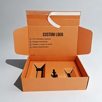 Boîte d'expédition en carton ondulé recyclable imprimée sur mesure avec fermeture éclair, bande de déchirement facile et fermeture auto-adhésive, avec logo