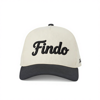 Aanpasbare waterdichte terry baseballcaps met twee kleuren, sportief design, aangepaste logo borduring, 5-paneels ontwerp voor buitensporten.