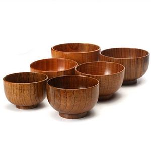 Tazón de Madera Maciza Hecho a Mano de Excelente Calidad para Servir Arroz, Sopa, Bocadillos, Ensaladas y Comida Diaria, Disponible para la Venta - Product Image 1