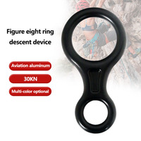 Descender Aluminium 8 Ring 30kN untuk Rappelling, Belaying, dan Panjat Tebing