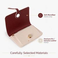 Portefeuille de voyage en cuir personnalisé grain litchi avec fermeture éclair torsadée dorée, porte-monnaie et porte-cartes, pochette de voyage pour femme, fabricant OEM