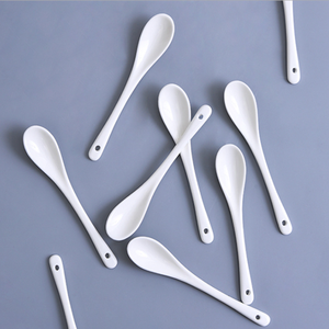 特注ロゴ磁器可愛いミニ白茶アイスクリームスープ炒め調味料塩小エスプレッソコーヒーハニーデザートスプーン - Product Image 5