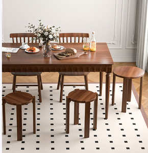Modern 4 in 1 New Chinese Style Solid Wood <strong>Stool</strong> Stackable Combination <strong>Dining</strong> <strong>Table</strong> <strong>Stool</strong> - Product Image 2
