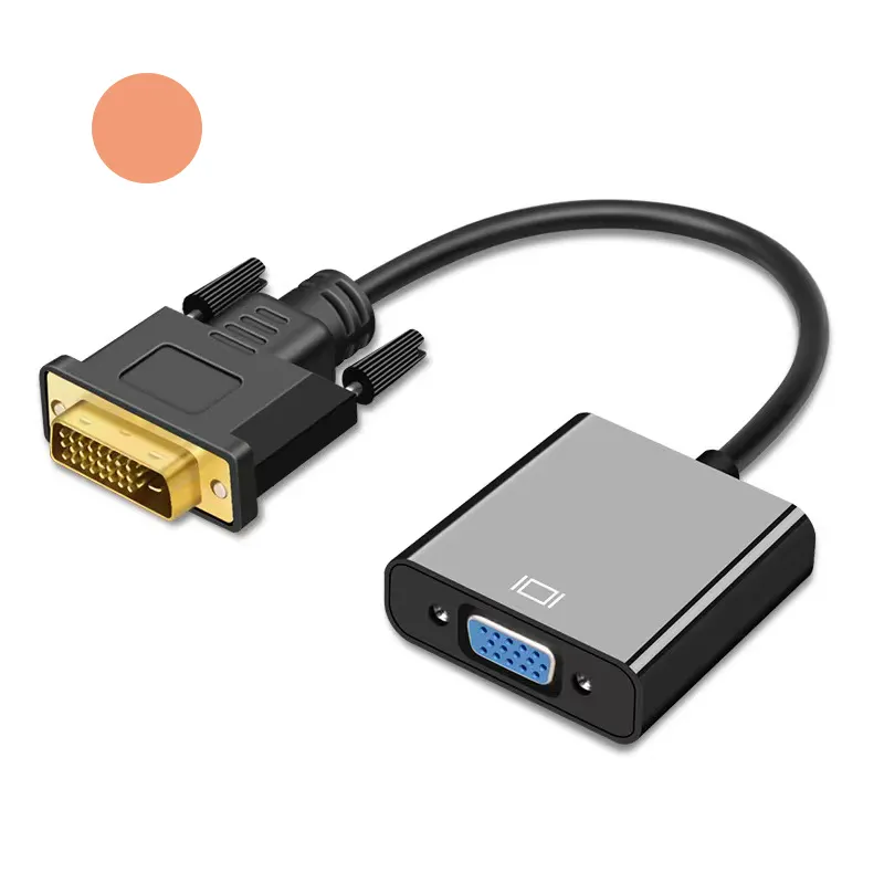 DVI-D DVI ไปเป็น VGA สายเคเบิลอะแดปเตอร์1080P ตัวผู้ DVI24 + 5ขาเป็นตัวแปลง VGA อะแดปเตอร์การ์ดกราฟิกวิดีโอ HD สำหรับพีซีและโปรเจกเตอร์ทีวี