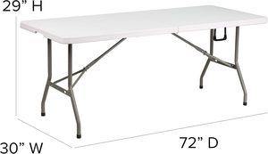 Pli en plastique direct d'usine en demi table avec serrure et poignée pour une utilisation en extérieur - Product Image 2